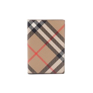 中古Burberry博柏利男S級(jí)99新passport case護(hù)照套卡包