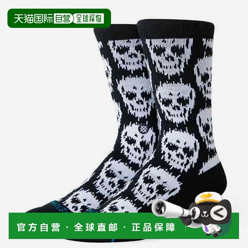 日本直邮STANCE STATIC SKULL CREW 中筒袜 A556C26STA 男女款