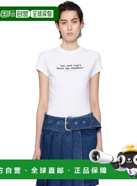 1h可退 香港直邮off-white 女士 白色印花 T恤 OWAA112S24JER0030