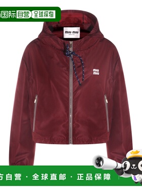 1h可退 香港直邮Miu Miu 缪缪 女士 酒红色聚酯风衣 ML1054SOOO13