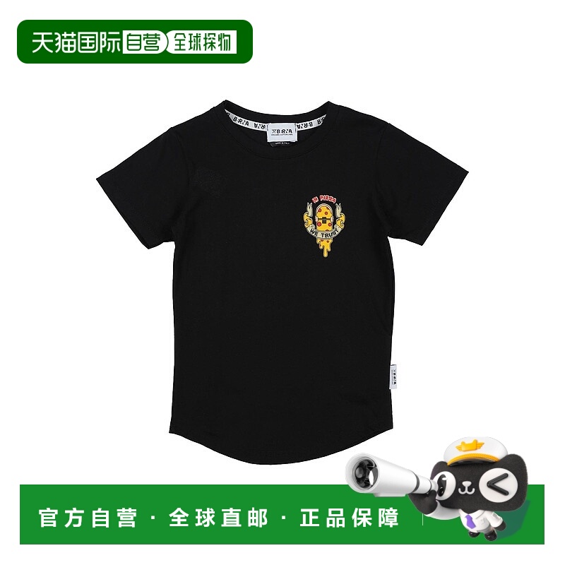 1h可退 香港直邮潮奢 Berna 男童 T恤童装 black黑色 舒适时尚