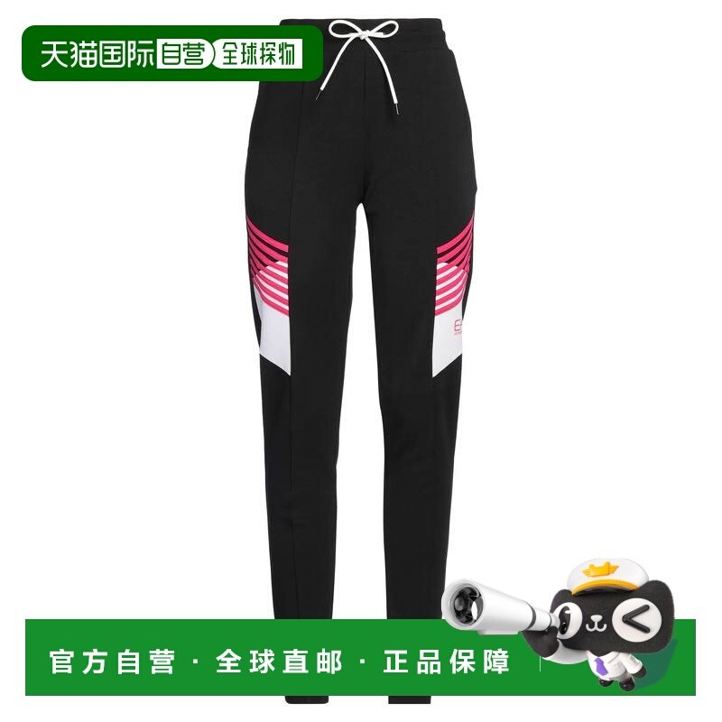 1h可退 香港直邮潮奢 Ea7 女士 运动裤子 black黑色 舒适时尚,运动服/休闲服装,运动长裤,淘宝优惠券,粉丝福利购,淘宝优惠卷