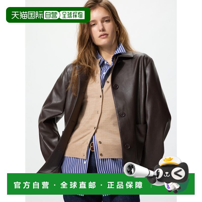 日本直邮uniqlo 涂层休闲衬衫夹克优衣库外套图片