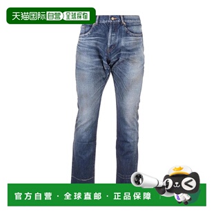 香港直邮Saint Laurent 棉质直筒牛仔裤 597052Y945Q直筒裤
