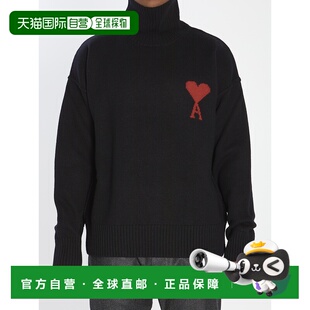 1h可退 香港直邮Ami Paris 男士 UPLOADED AMI NEG 拼缀毛线衫 UK
