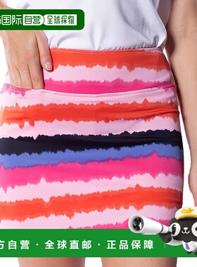 自营 Golftini亮片裙Skorts女式多弹性腰围A字型SRT47-多 美国奥