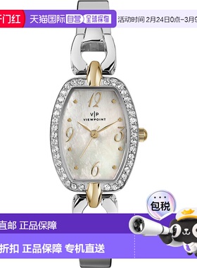 自营 Timex Viewpoint Tonneau银色MOP女士手表-灰色 美国奥莱直