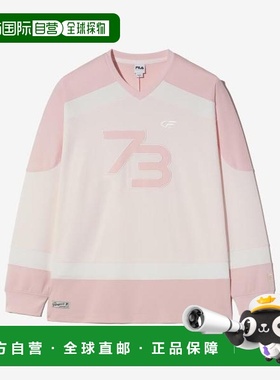 韩国直邮FILA [FILA] 网眼面料橄榄球长袖 T 恤 (FS2RLH1102X_LPK