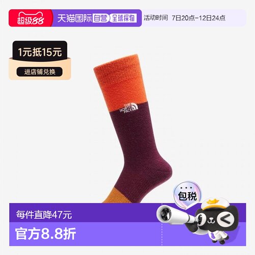 日本直邮THE NORTH FACE Hikers Crew 男女通用 NN82422-OA 袜子