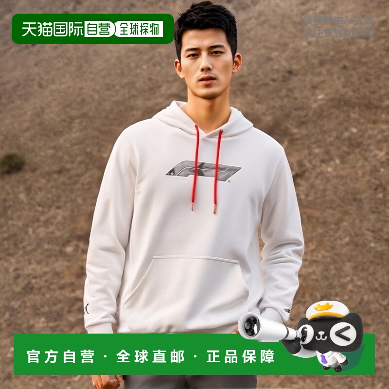 1h可退 【美国直邮】Puma F1 Logo Graphic Pullover Hoodie 白色