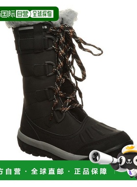 自营 Bearpaw Desdemona女式黑色羊皮防水冬靴JOBB1302-黑色 美国