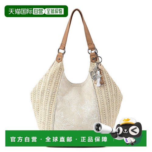 自营sakroots罗马购物者 - 稻草 - 白花绽放 【美国奥莱】直发