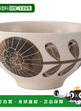 【日本直邮】波佐見焼 R 碗 花 容量约370ml 旅途 棕色 25327陶瓷