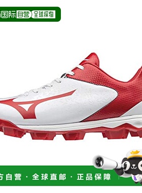 【日本直邮】美津浓MIZUNO WaveSelect Nine棒球鞋 白/红29.0cm