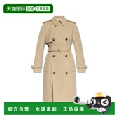 香港直邮BURBERRY 米白色 AW2024 女士风衣 8095563B8626FLAX
