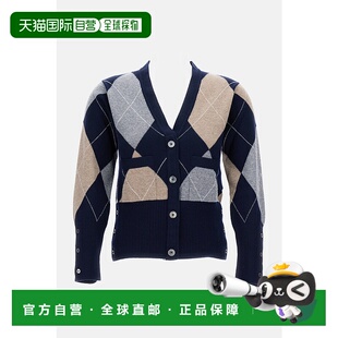 1h可退 香港直邮Thom Browne 汤姆 布朗 女士 海军蓝 Argyle Inta