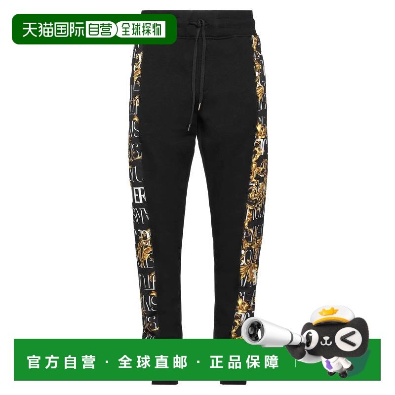 香港直邮潮奢 versace 范思哲 男士 运动裤 black黑色 舒适时尚