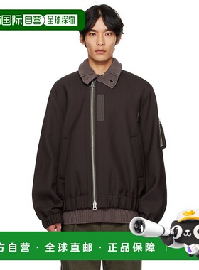 1h可退 香港直邮Sacai 男士 棕色 Suiting Blouson 飞行员夹克 25