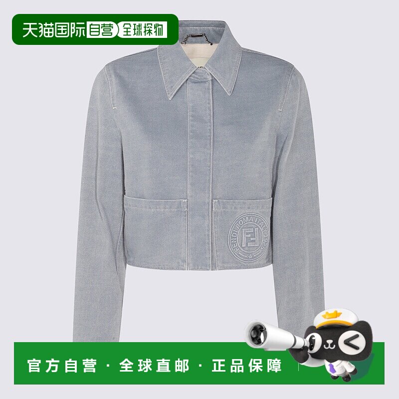 香港直邮FENDI 女士西服 FLF811ASMBF1RX3 SS2025 灰色外套