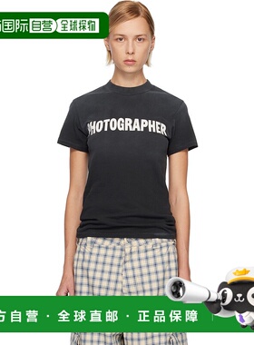 1h可退 香港直邮潮奢 Erl 女士 黑色 Photographer T 恤 ERL11T00