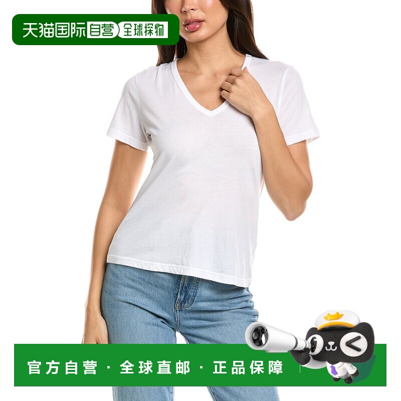 自营cotton citizen棉质公民标准v领t恤-白色 美国奥莱直发