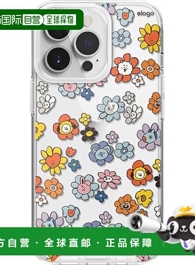 【日本直邮】elago iPhone13 Pro BT21 透明耐冲击壳 FLOWER 花束