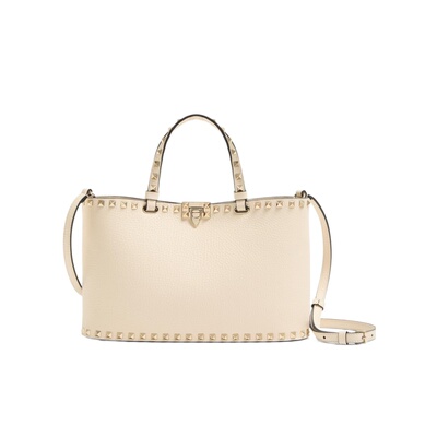 Valentino Rockstud 粒面小牛皮小号购物袋 WB0S20VSF