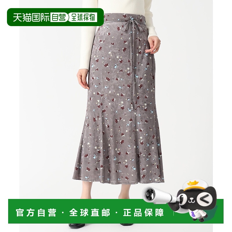 日本直邮31 Sons de mode TT537209 天鹅绒花卉短裙