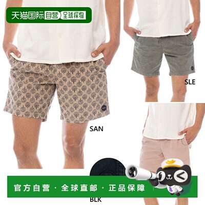 日本直邮RVCA 男士短裤 ESCAPE ELASTIC CORD SHORT II 休闲裤 下