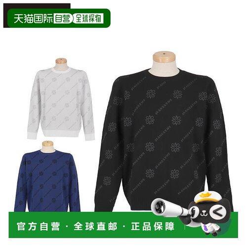 日本直邮St. Andrews 男士Logo提花长袖圆领针织套头衫（042-5270
