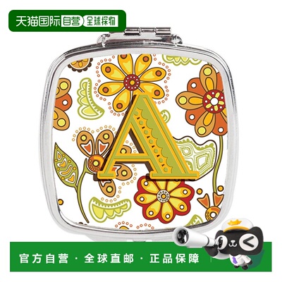 自营Carolines Treasures CJ2003-ASCM 字母花卉芥末绿色紧正品