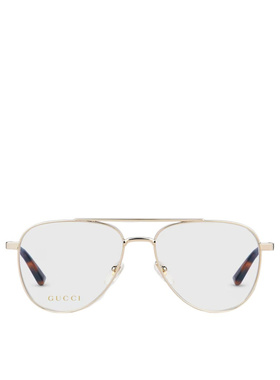 奢淘 Gucci 飞行员镜框太阳镜 女 840029I3330