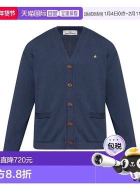 香港直邮Vivienne Westwood 刺绣纽扣开衫 27010014Y0021羊绒长袖