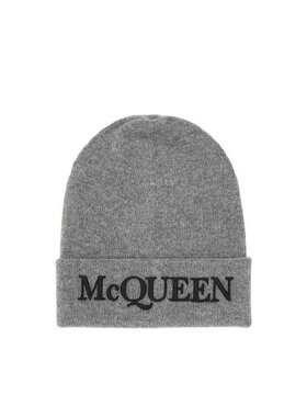 alexandermcqueen亚历山大麦昆男士刺绣罗纹套头帽