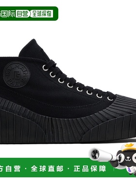 香港直邮Balmain 巴尔曼 男士 黑色 Riff Low Canvas 高帮运动鞋