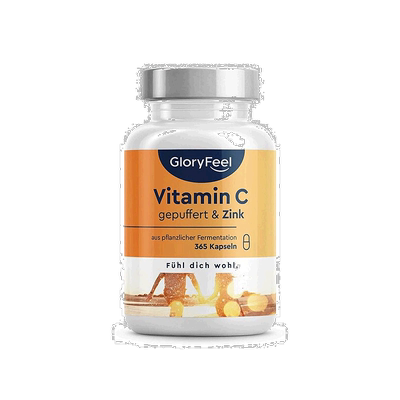 德国进口GloryFeel缓释维生素C+锌片365粒20mg锌VC1000mg保健品