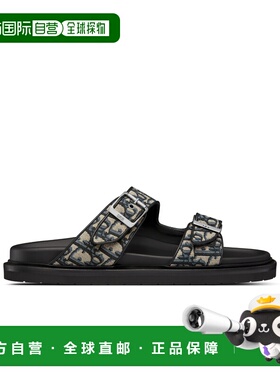 欧洲直邮Dior迪奥Aqua男士凉鞋黑色户外圆头休闲简约潮流摁扣
