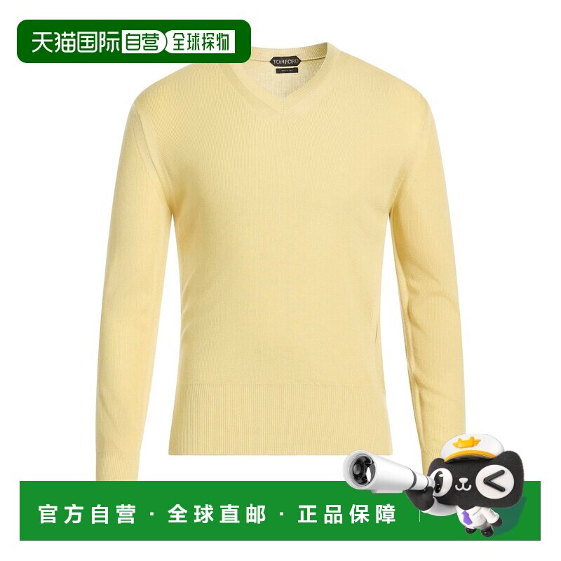 香港直邮Tom Ford 汤姆 福特 男士 毛衣 yellow黄色 舒适时尚