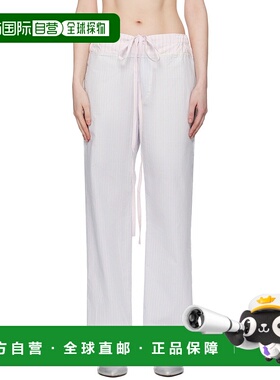 1h可退 香港直邮潮奢 Edward Cuming 女士 蓝色拼接长裤 SS24P10