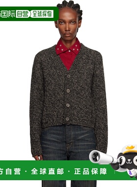 1h可退 香港直邮Our Legacy 女士 黑色 & 驼色 Academy 开衫 W425
