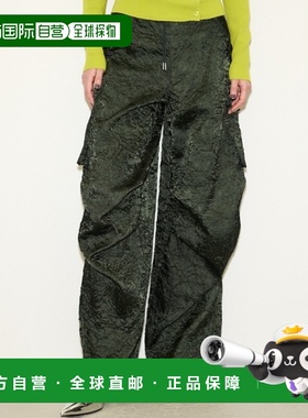 1h可退 日本直邮THROW by SLY 女士皱纹缎面松紧腰货裤 030HS0310