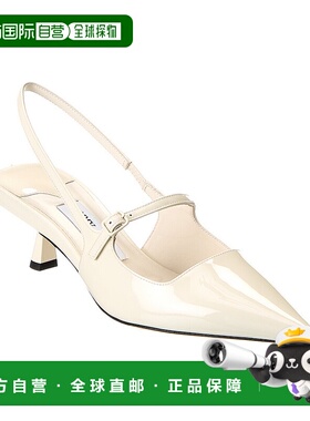 自营Jimmy Choo Didi 45 漆皮露跟高跟鞋 - 白色 美国奥莱直发