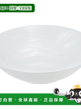 【日本直邮】鸣海 沙拉碗 脊状 15 厘米 白色 52257-3696微波炉