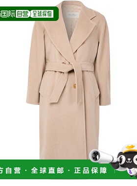 自营欧洲直邮MAXMARA麦丝玛拉 Madame女士本白色羊毛戗驳领双排扣