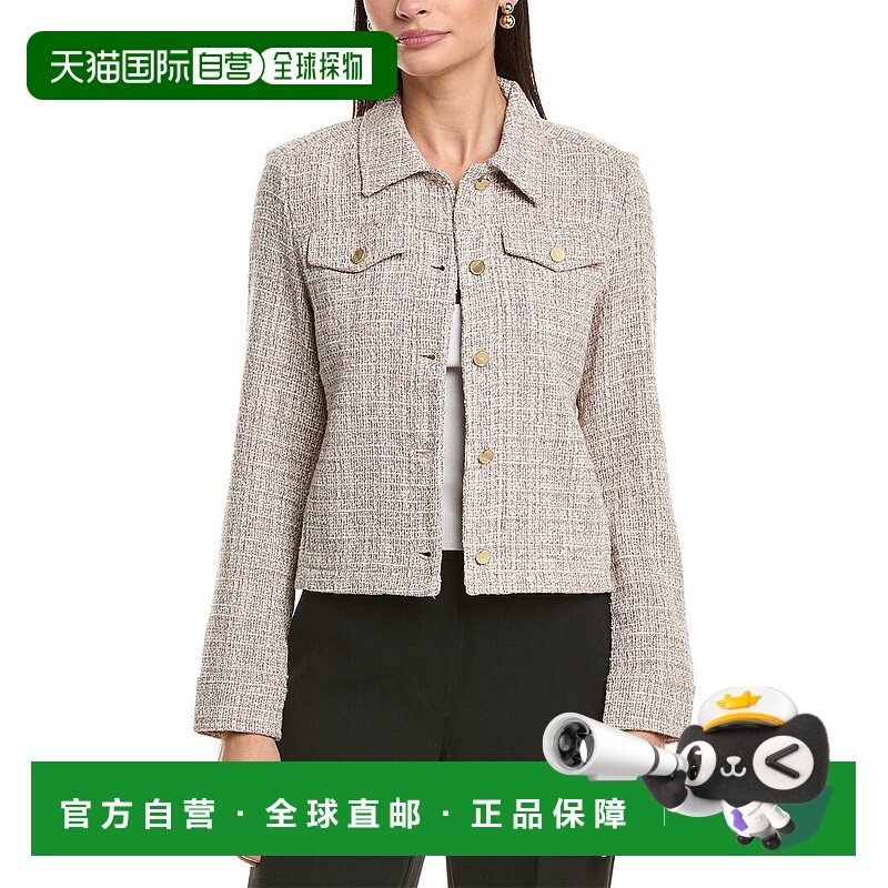 自营J.McLaughlin Colby Linen-Blend Jacket - brown 美国奥莱直