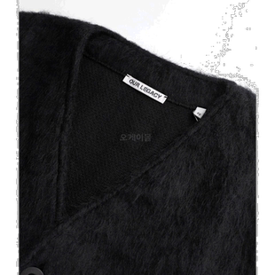 韩国直邮Our Legacy毛衣男女同款开衫黑色马海毛简约时尚M4206CBM