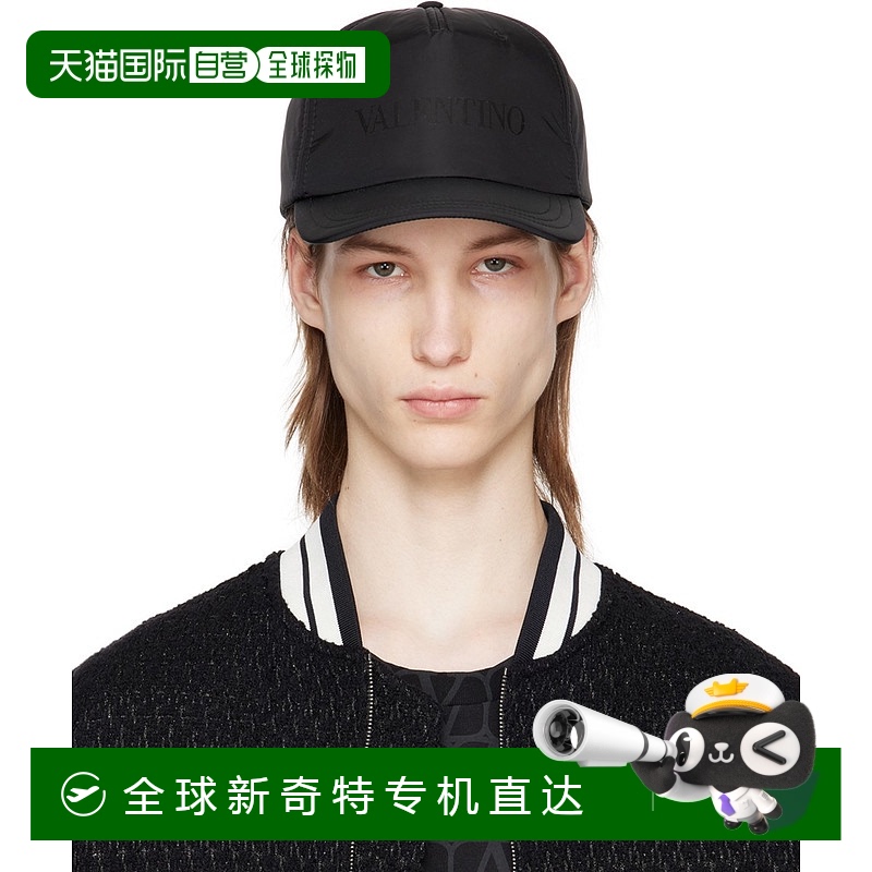 香港直邮潮奢 Valentino华伦天奴男士黑色棒球帽 4Y2HDA10LRA