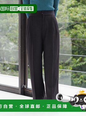 1h可退 日本直邮mysty woman 女士高腰半宽松西裤 可调腰带 15297