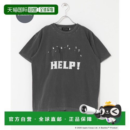 日本直邮GOOD ROCK SPEED 女士 联名款披头士HELP印花T恤 CD26210
