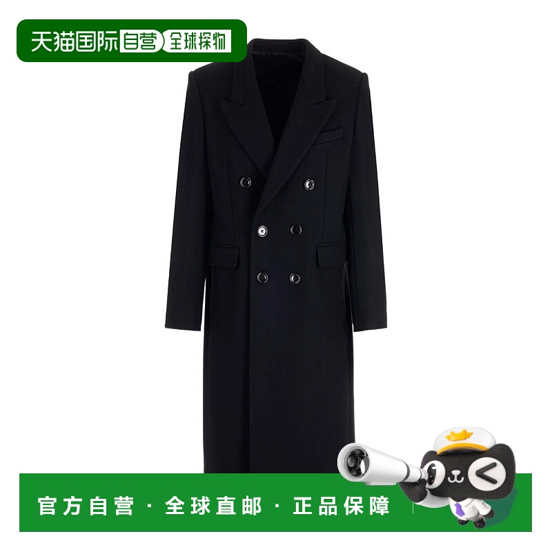 香港直邮CELINE 男士外套 2M691863C38NO SS2023 黑色 双排扣羊毛